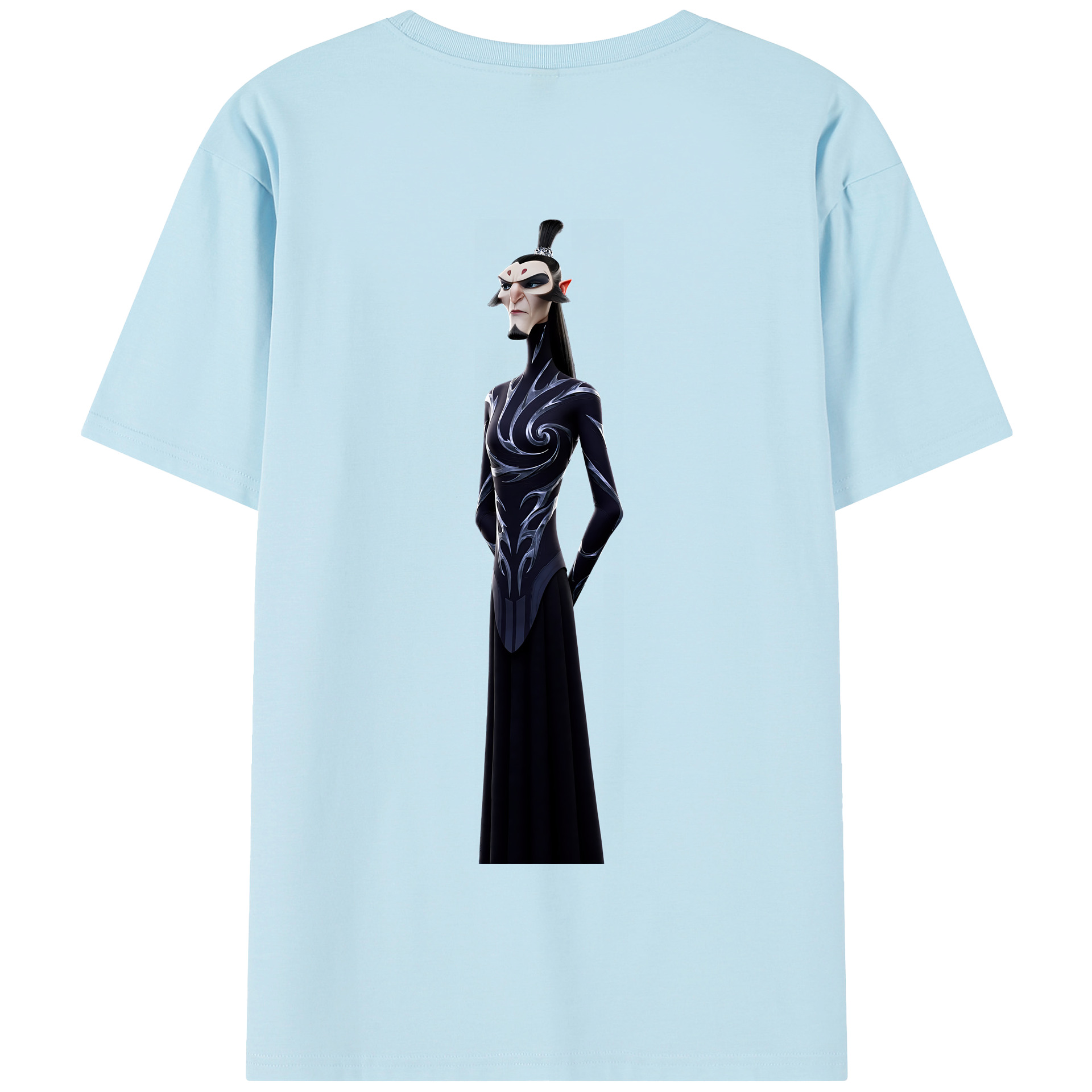 （画像用） Ne Zha 2 ナタ 魔童の大暴れ 綿100％半袖Tシャツ（背面プリント）